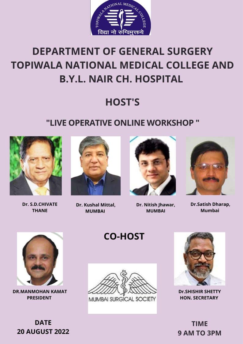 DR Nitish Jhawar Nair hospital laser colorectal workshop